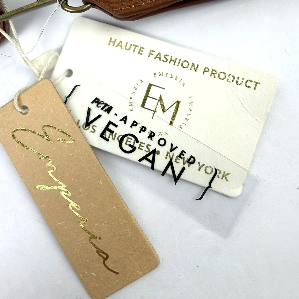 Emperia Haute Fashion Wallet Vegan PETA Approved Brown Clutch Wristlet Brand New